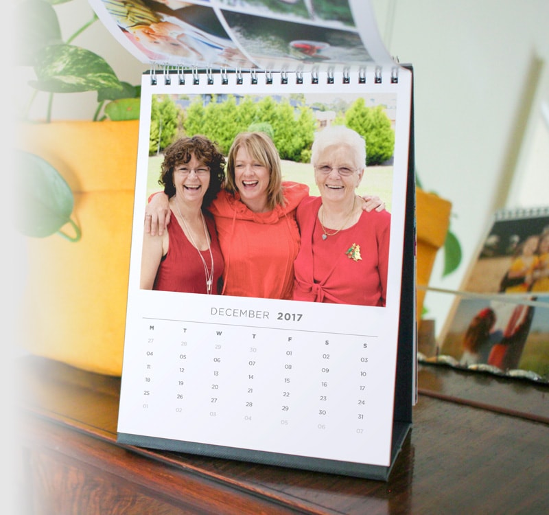 Desk Calendars available in Standard Colour or with upgrade to Hi Colour